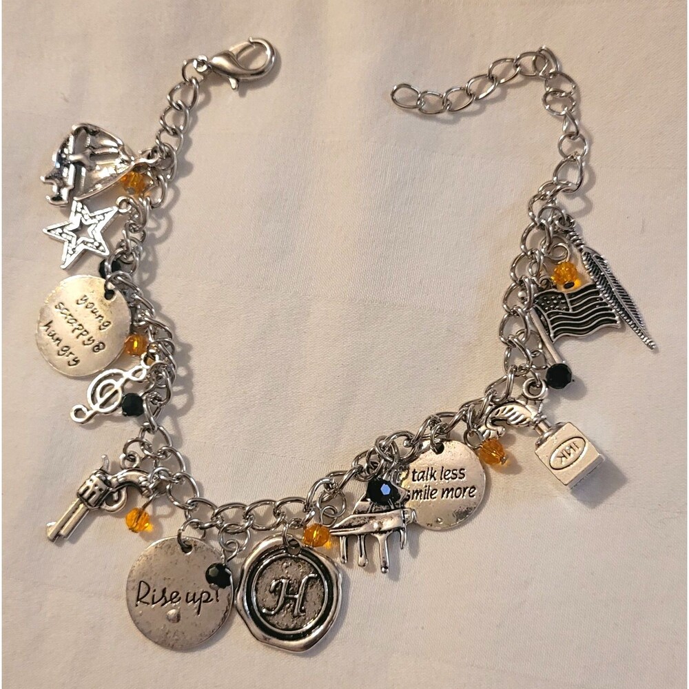 HAMILTON Themed Adjustable Dangle Charm Bracelet